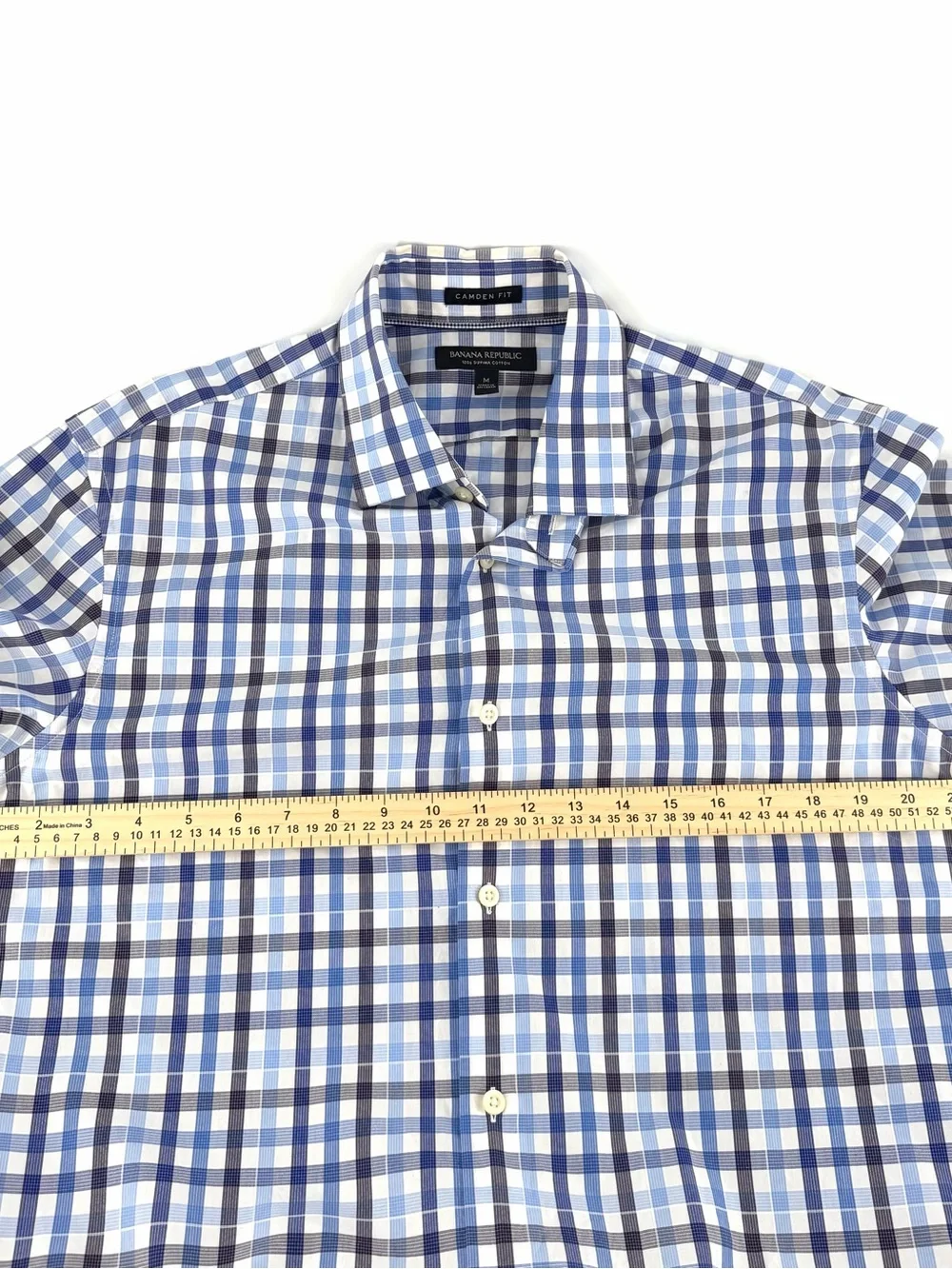 Banana Republic Camden Fit Men's Plaid Long Sleeve Button-Down Shirt Size M